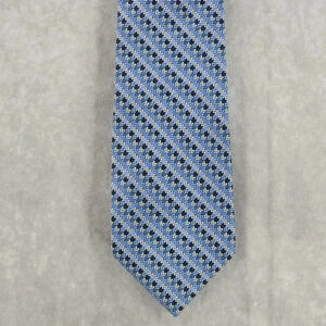 Porta Bella Blue Geometric Handmade 100% Silk Men's‎ Neck Tie NWOT